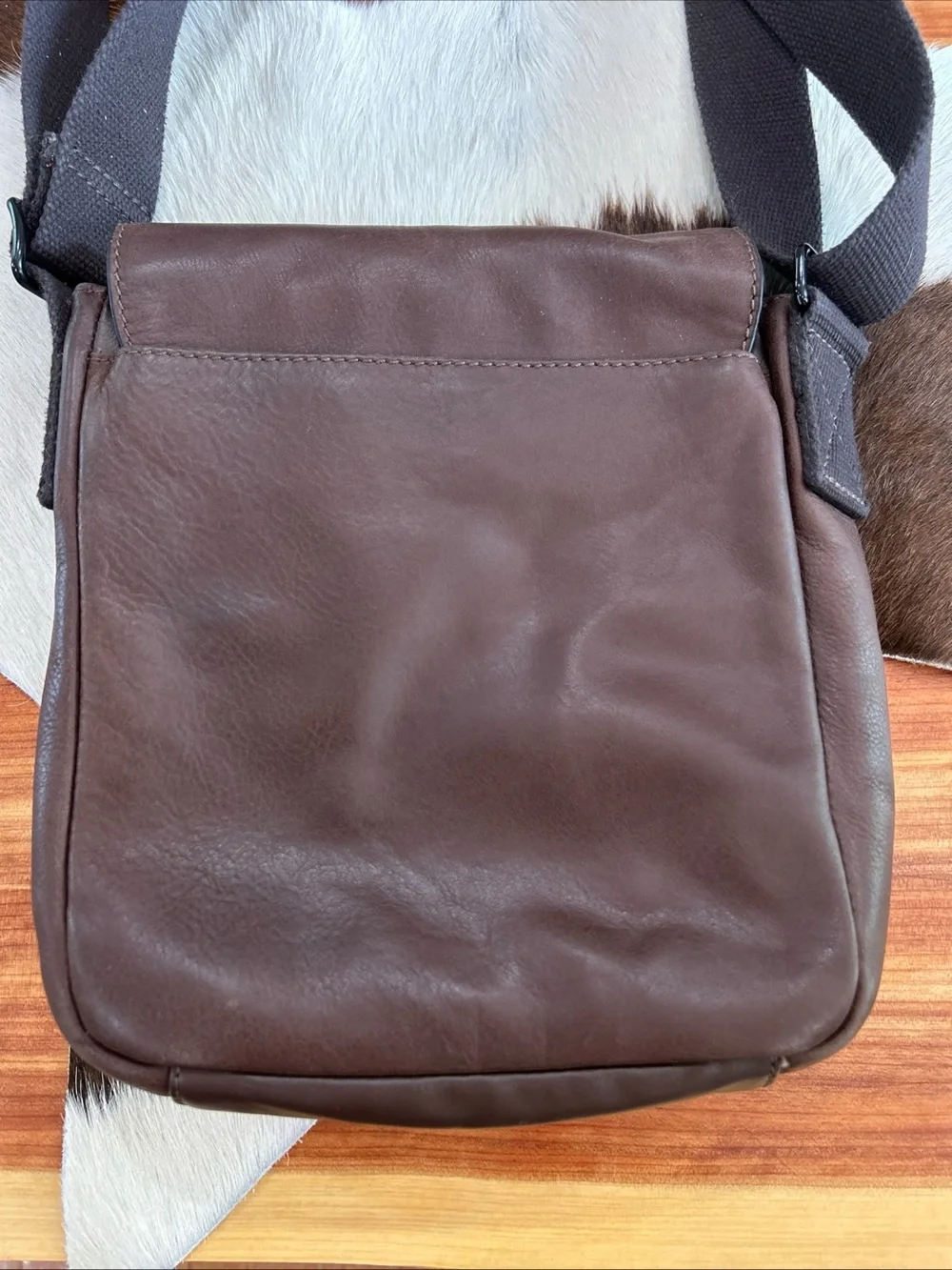 Fossil Weston Courier Messenger Bag Crossbody Brown